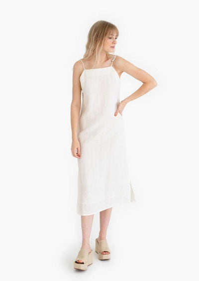 Slip Dress, Ivory by Tribe Alive - Sustainable