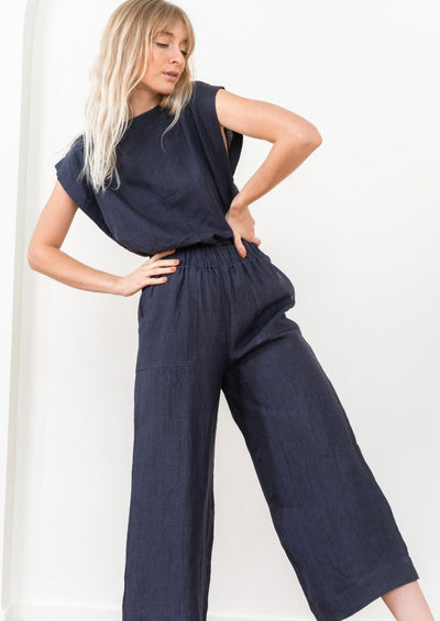 Everyday Crop Pant, Indigo by Tribe Alive - Sustainable