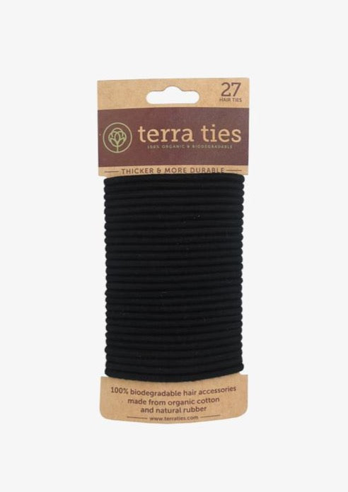 Biodegradable Hair Ties, Black by Terra Ties - Sustainable