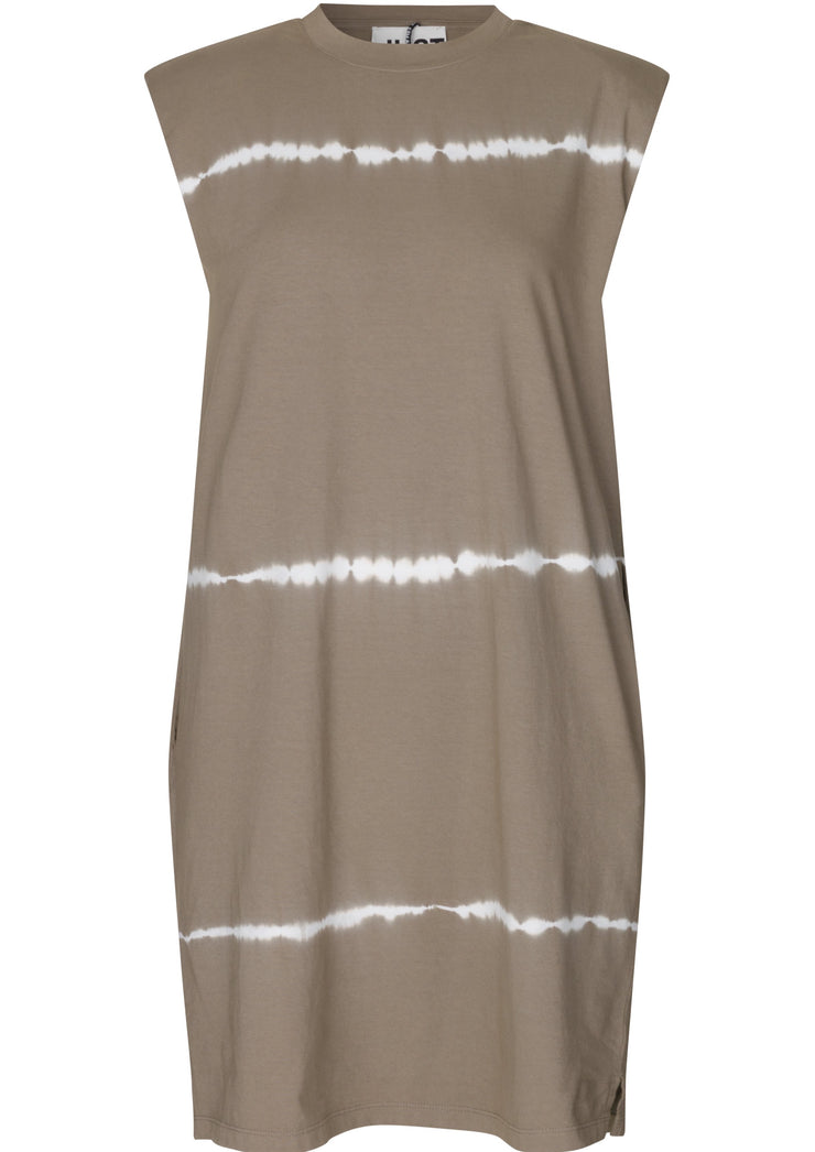 Beijing Dress Tiedye, Taupe by Just Female - Eco Conscious