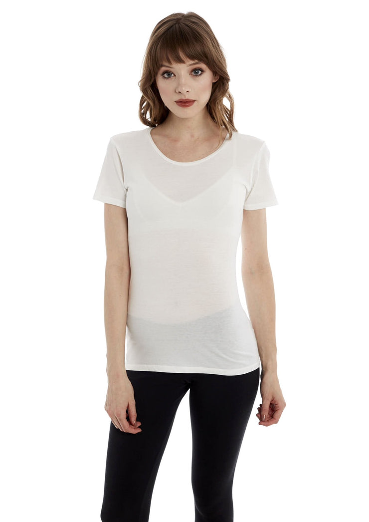 Womens Classic Crew, White by Groceries Apparel - Cruelty Free