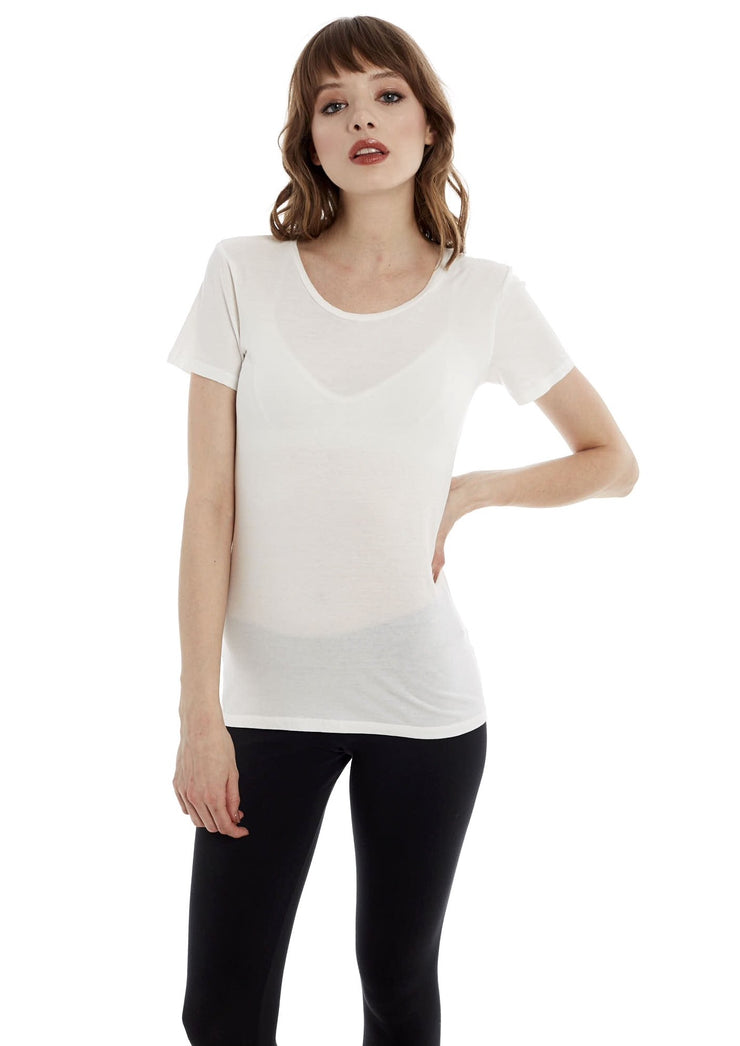 Womens Classic Crew, White by Groceries Apparel - Sustainable