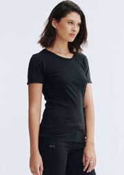 Womens Classic Crew, Black by Groceries Apparel - Eco Conscious