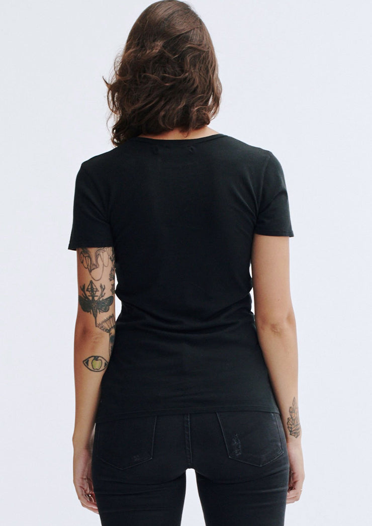 Womens Classic Crew, Black by Groceries Apparel - Environmentally Friendly
