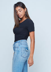 Womens Classic Crew, Black by Groceries Apparel - Cruelty Free
