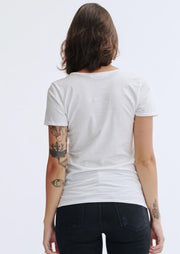 Womens Vee, White by Groceries Apparel - Ethical