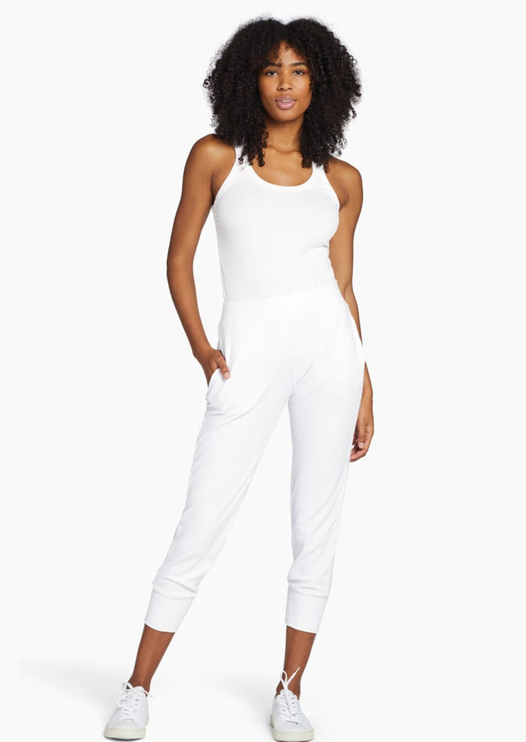 West Pant, White Organic Rib by Vitamin A - Sustainable 