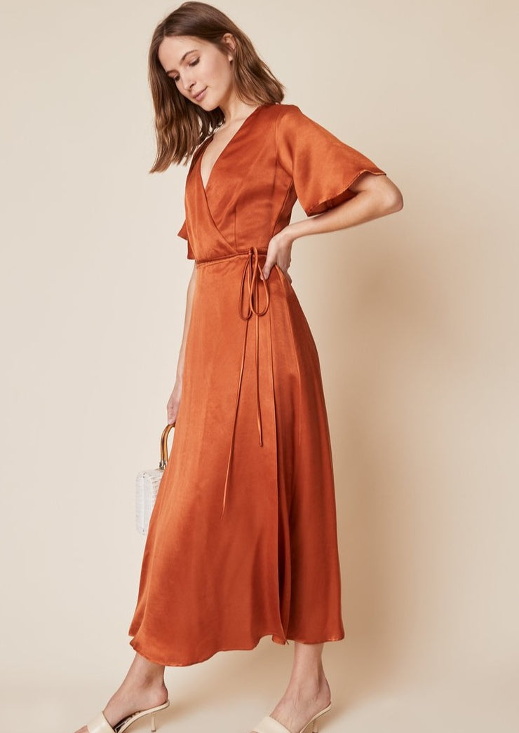 Lola Dress, Rust by Whimsey + Row - Fair Trade 