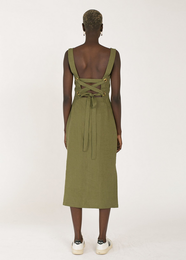 Valerie Dress, Khaki by Jillian Boustred - Ethical