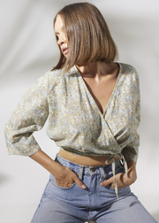 Hannah Wrap Top, Dessert Paisley by Rue Stiic - Ethical