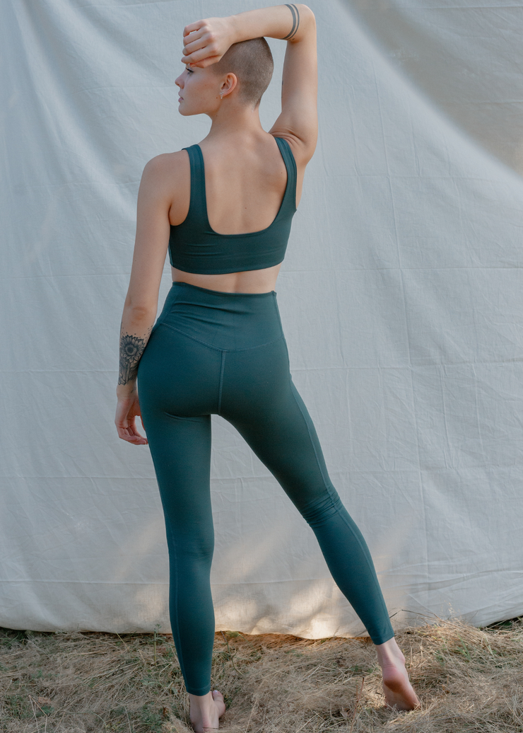 High-Rise Compressive Pocket Leggings, Moss by Girlfriend Collective - Cruelty Free