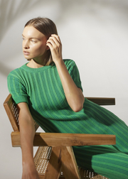 Wren Maxi Knit Dress, Pine Green Teal by Rue Stiic - Eco Conscious 