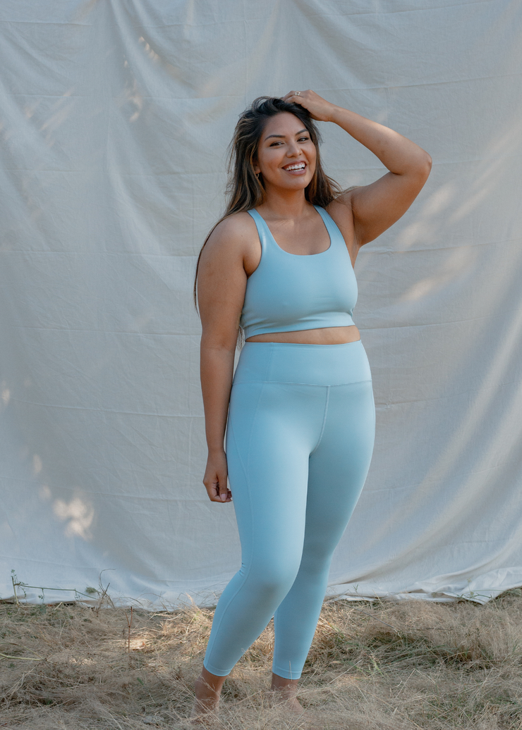 High-Rise Compressive Leggings, Sky by Girlfriend Collective - Sustainable