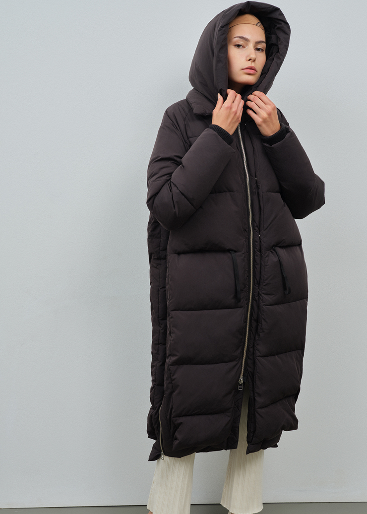 Lourdes Puffer Coat, Black by Embassy Of Bricks And Logs - Eco Friendly 