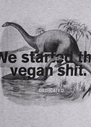 T-Shirt Stockholm Vegan Dino, Grey Melange by Dedicated - Eco Friendly 