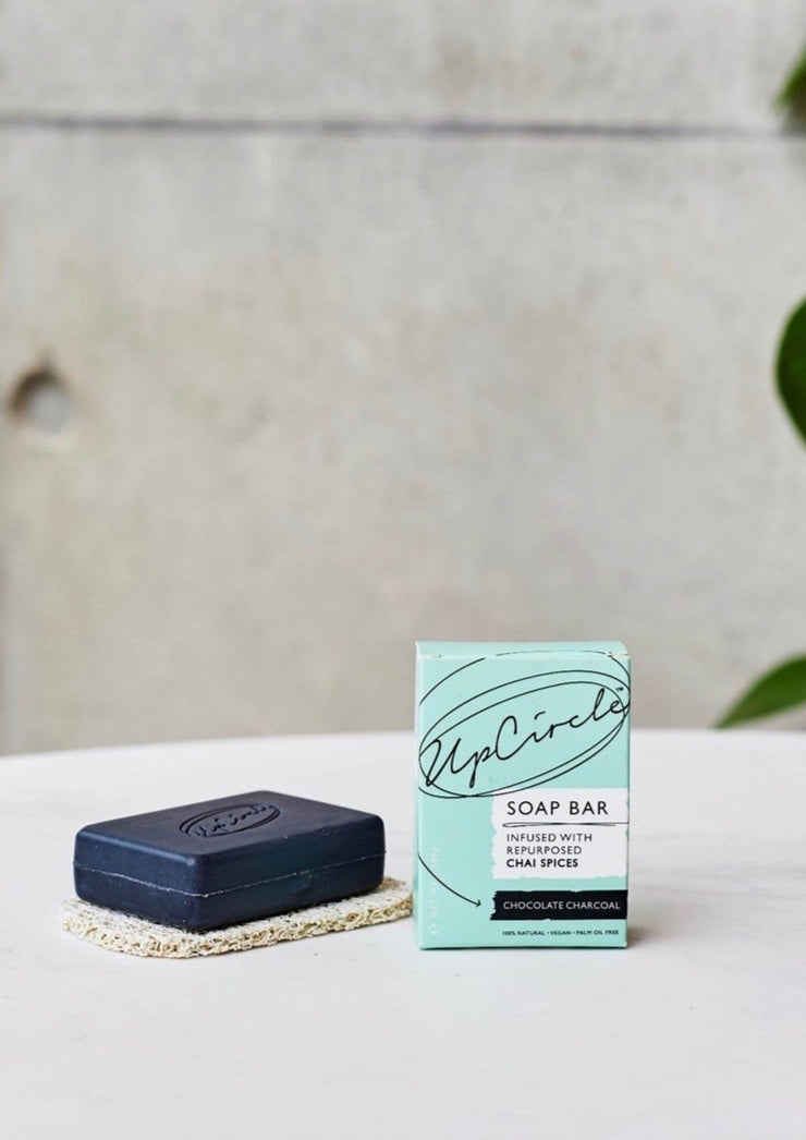 Chai Soap Bar, Chocolate Charcoal by Upcircle Beauty - Ethical