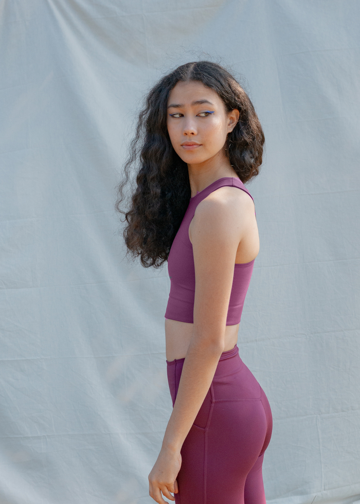 Bra, Plum by Girlfriend Collective - Sustainable