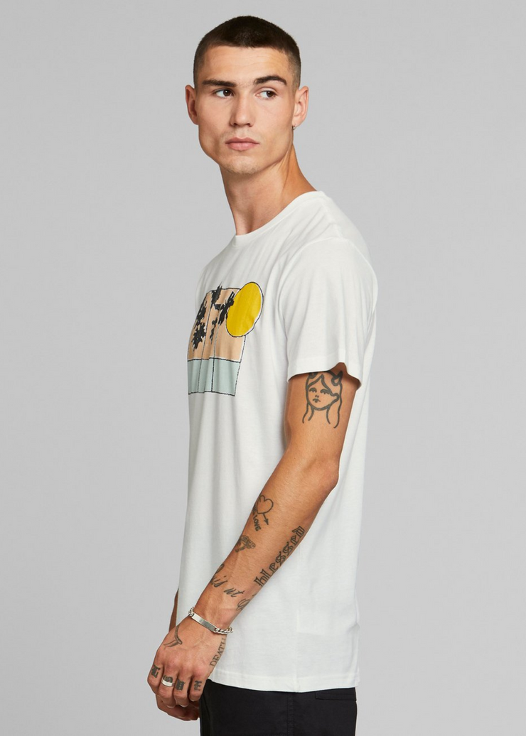 T-Shirt Stockholm Sunset, White by Dedicated - Ethical 