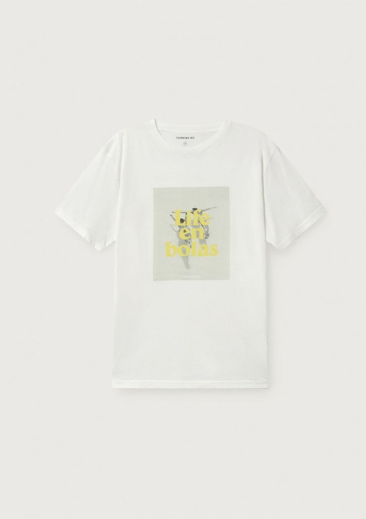 Life En Bolas T-Shirt, White by Thinking Mu - Eco Friendly