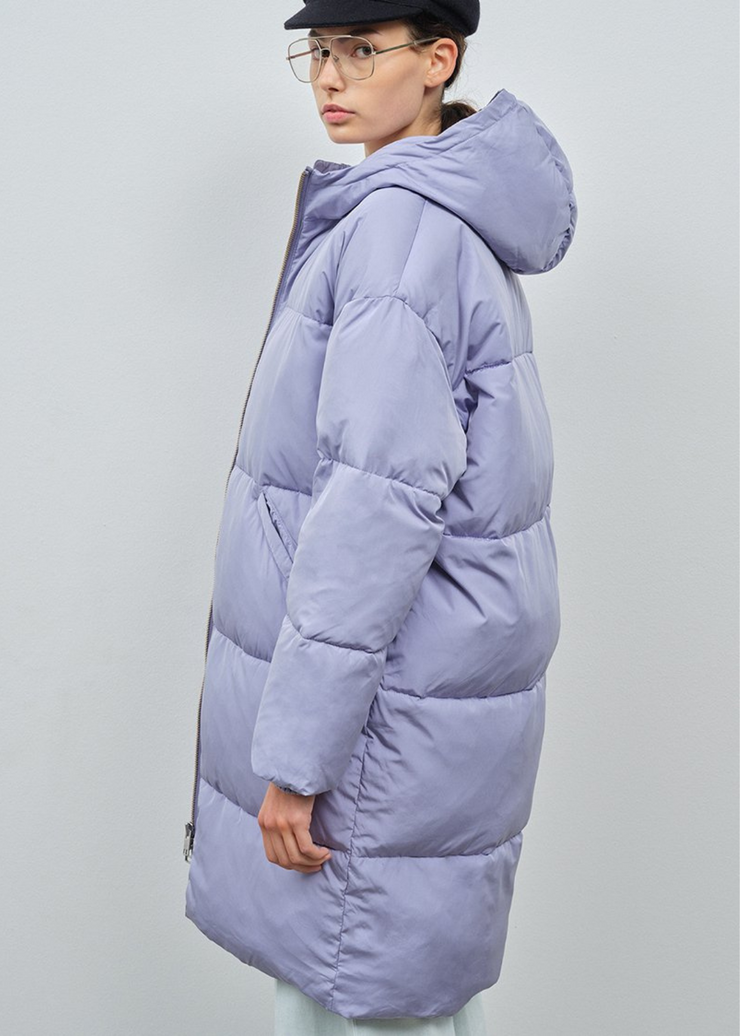 Elphin Puffer Coat, Lilac Blue by Embassy Of Bricks And Logs - Eco Friendly 