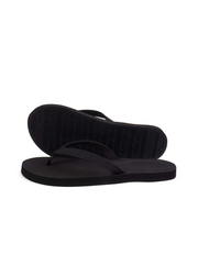 Womens Sandals Flip Flops ESSNTLS, Black / Black by Indosole - Ethical