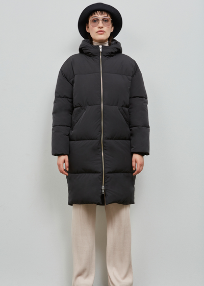 Elphin Puffer Coat, Black by Embassy Of Bricks And Logs - Sustainable