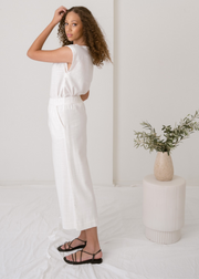 Everyday Crop Pant, Bone by Tribe Alive - Ethical 