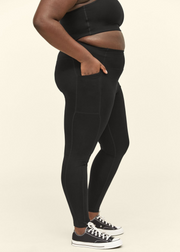 High-Rise Compressive Pocket Leggings, Black by Girlfriend Collective - Ethical