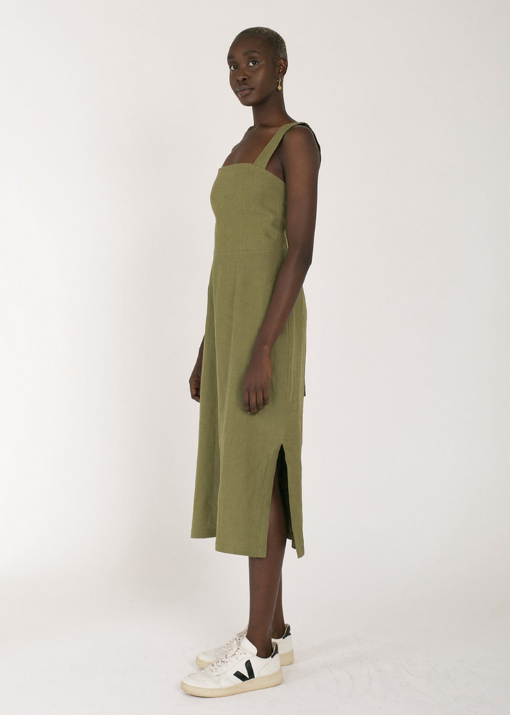 Valerie Dress, Khaki by Jillian Boustred - Vegan