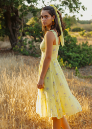 Midi Dress, Lemon Lavender by Em & Shi - Sustainable
