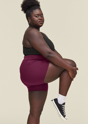 High-Rise Run Short, Plum by Girlfriend Collective - Eco Conscious