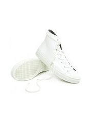 Classic High Top Sneakers, White by Will's Vegan Shoes - Cruelty Free