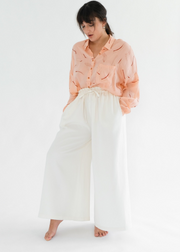 Heather Trousers, White by Oh Seven Days - Environmentally Friendly