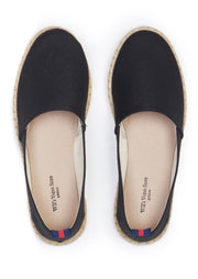 Recycled Espadrille Loafers, Black by Will's Vegan Shoes - Eco Friendly