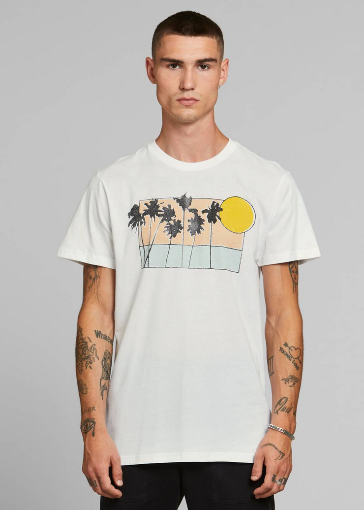 T-Shirt Stockholm Sunset, White by Dedicated - Sustainable 