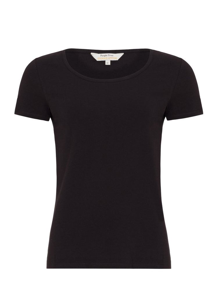 Gaia Tee, Black by People Tree - Eco Conscious