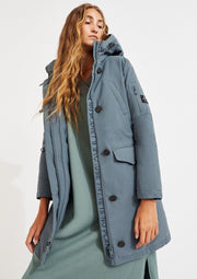 Groenland Coat Woman, Green Shadow by Ecoalf - Eco Conscious
