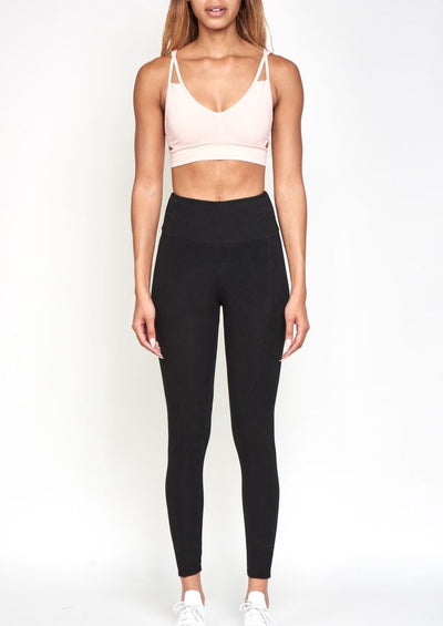 High Waisted Seam Legging, Black by Groceries Apparel - Sustainable