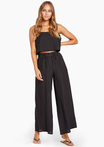 Tallows Wide Leg Pant, Black by Vitamin A - Sustainable 