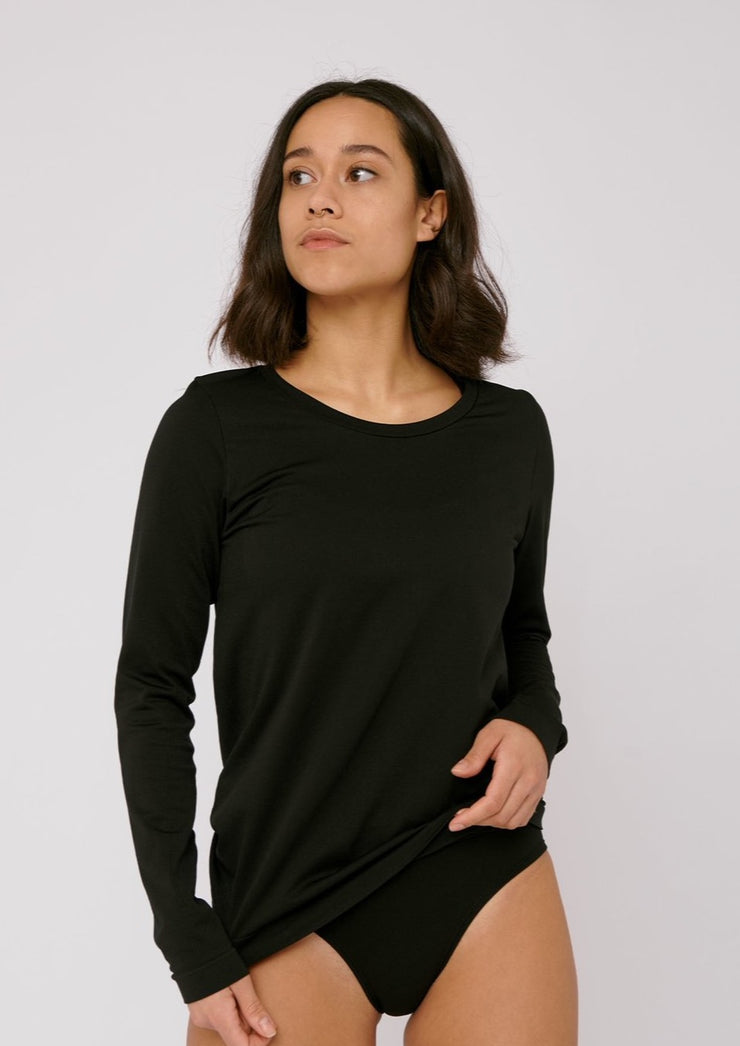 SilverTech™ Active Long-Sleeve, Black by Organic Basics - Sustainable