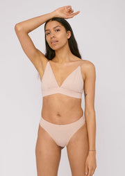 Organic Cotton Thong, Rose Nude by Organic Basics - Ethical 