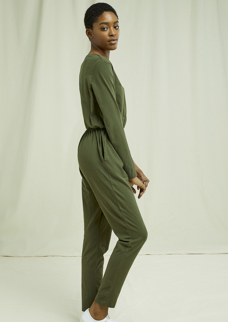 Odette Jumpsuit, Khaki by People Tree - Eco Conscious