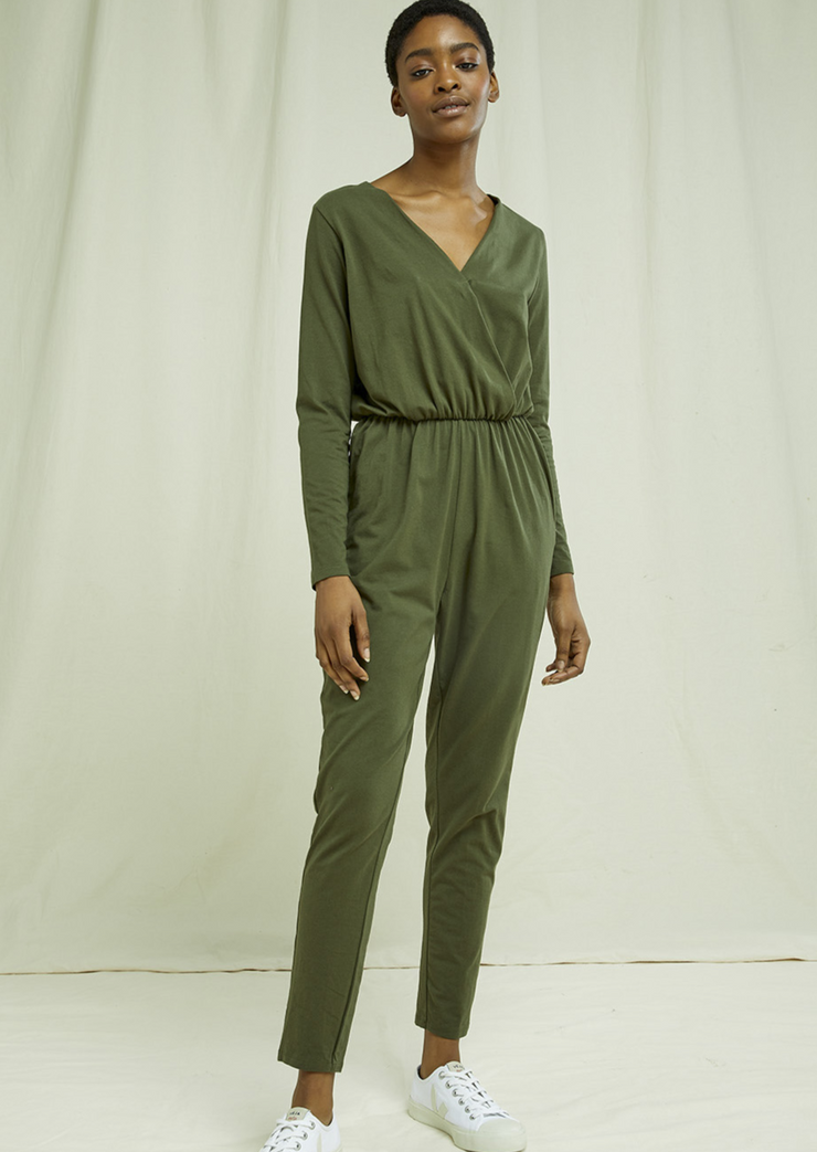 Odette Jumpsuit, Khaki by People Tree - Ethical