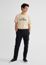 One Humanity T-Shirt Mens, Sand by Thinking Mu - Ethical