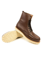 High Rig Boots, Brown by Will's Vegan Shoes - Vegan
