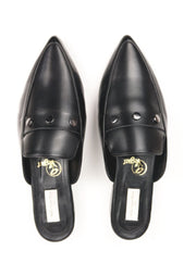 Open Heel Slippers, Black by Will's Vegan Shoes - Cruelty Free