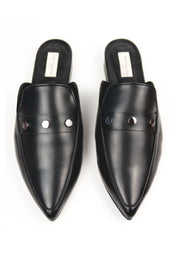 Open Heel Slippers, Black by Will's Vegan Shoes - Ethical