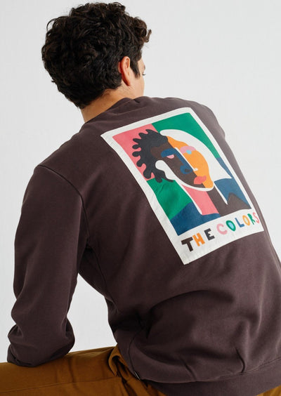 The Colors Sweatshirt Mens, Brown by Thinking Mu - Vegan