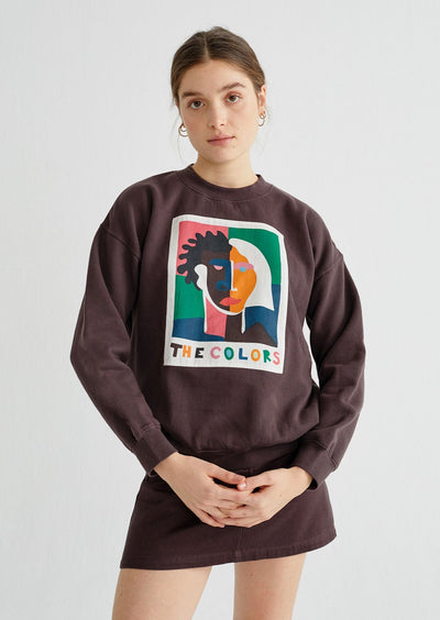The Colors Sweatshirt, Brown by Thinking Mu - Sustainable