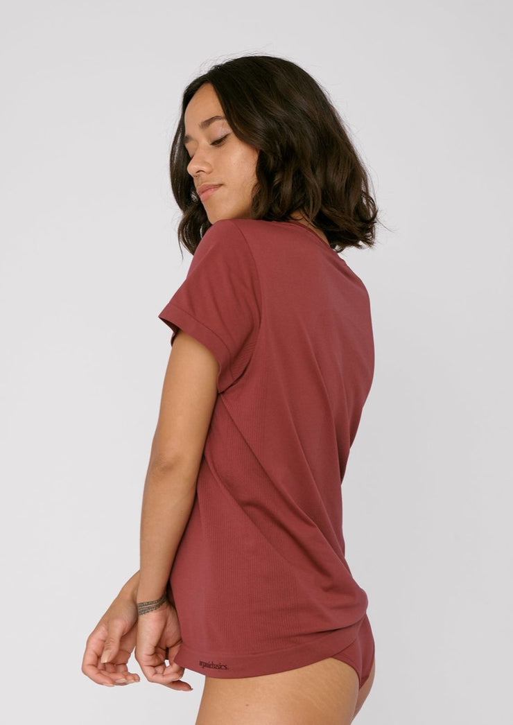 SilverTech™ Active Tee, Burgundy by Organic basics - Sustainable